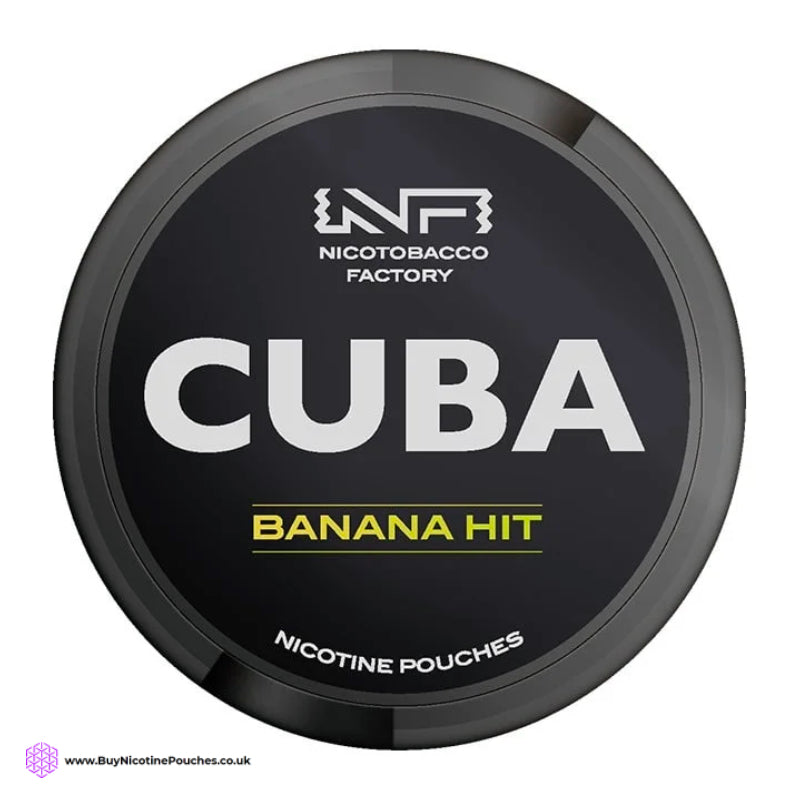 Banana Hit Black Nicotine Pouches by Cuba 66MG