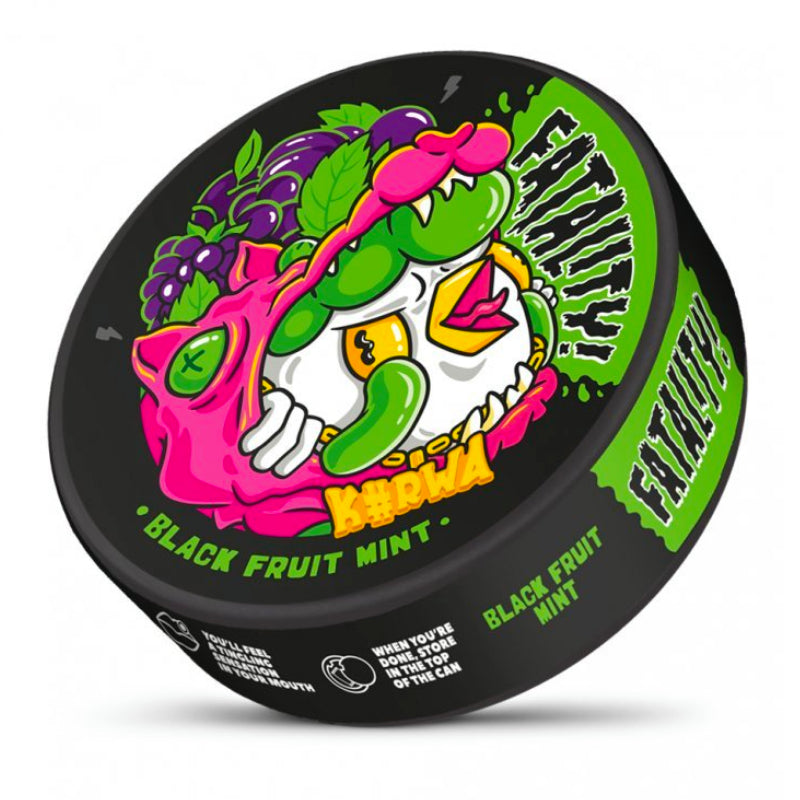 Black Fruit Mint Fatality Nicotine Pouches by KURWA 36MG