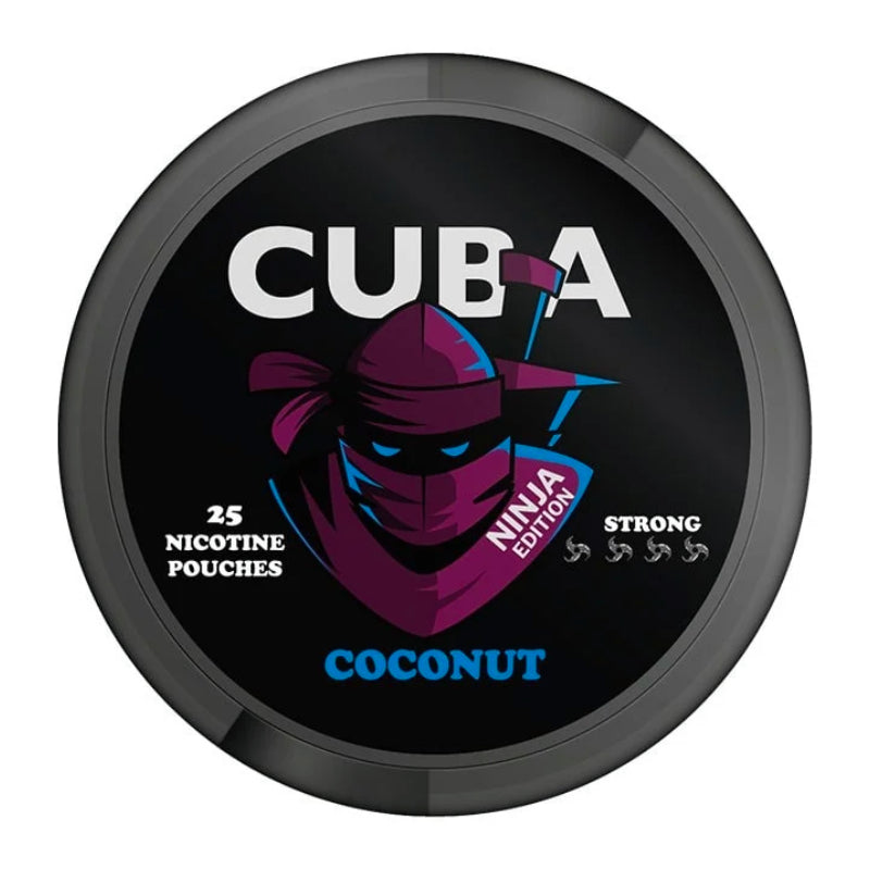 Coconut Ninja Black Nicotine Pouches by Cuba 30MG