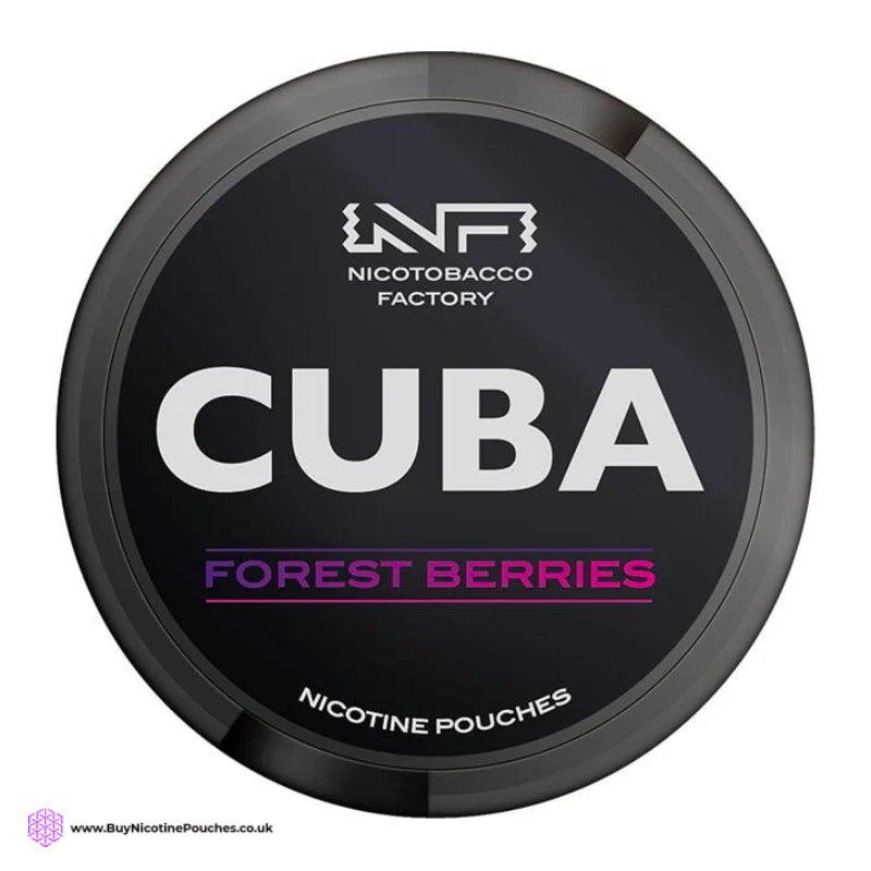 Forest Berries Black Nicotine Pouches by Cuba 66MG