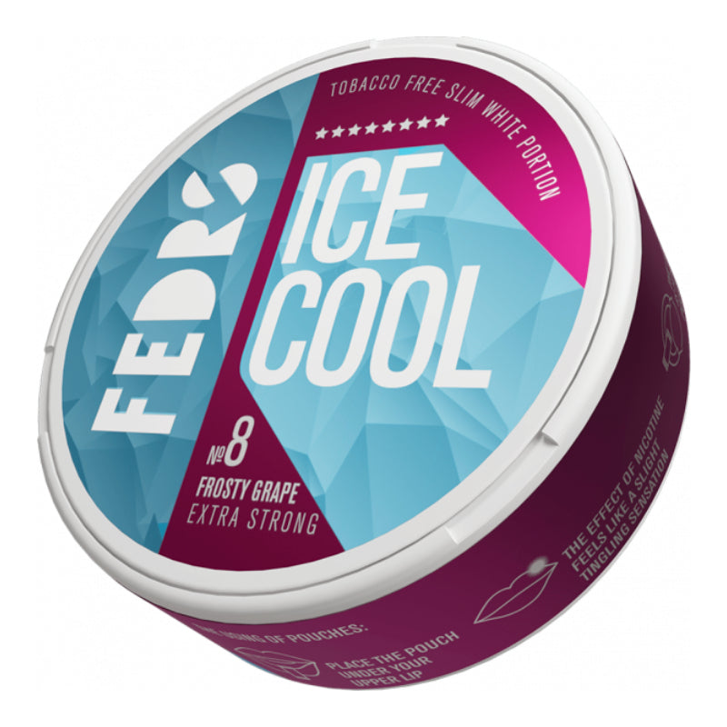 Ice Cool Frosty Grape Nicotine Pouches by FEDRS 50MG