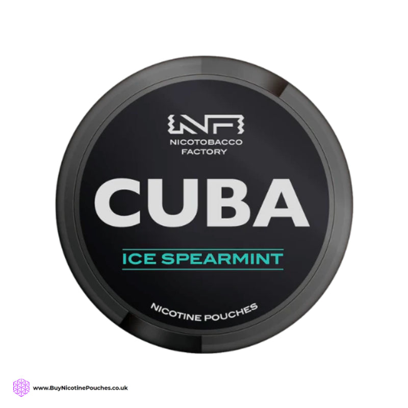 Ice Spearmint Black Nicotine Pouches by Cuba