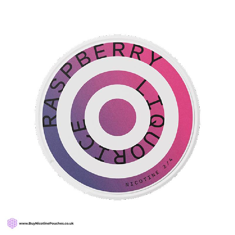 Raspberry Liquorice Nicotine Pouches by Helwit