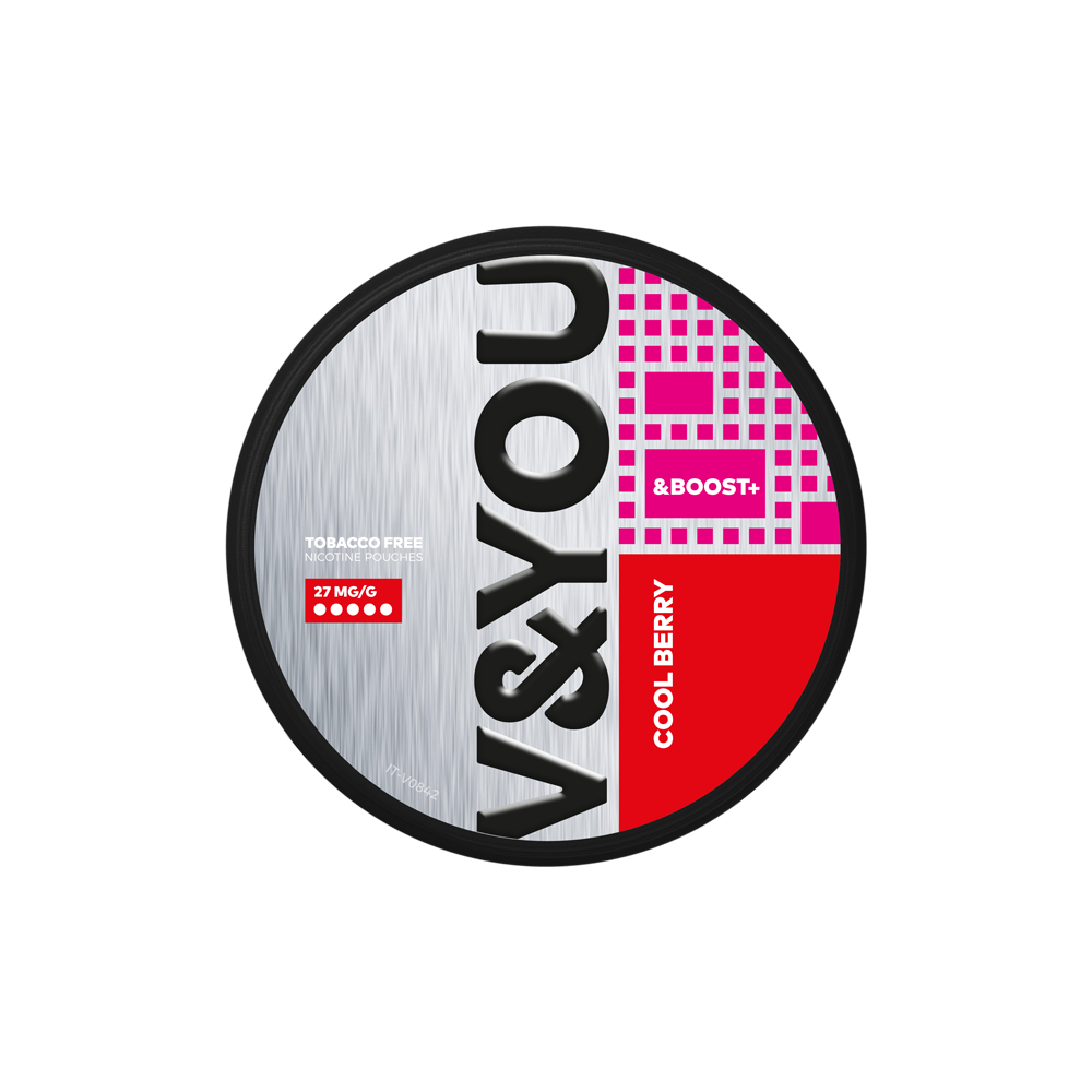 V & You Cool Berry Boost+ Nicotine Pouches