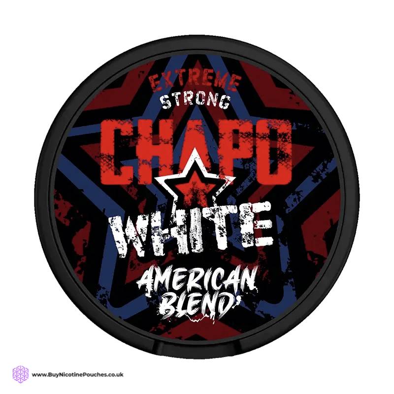 American Blend Danger Strong Nicotine Pouches by Chapo White