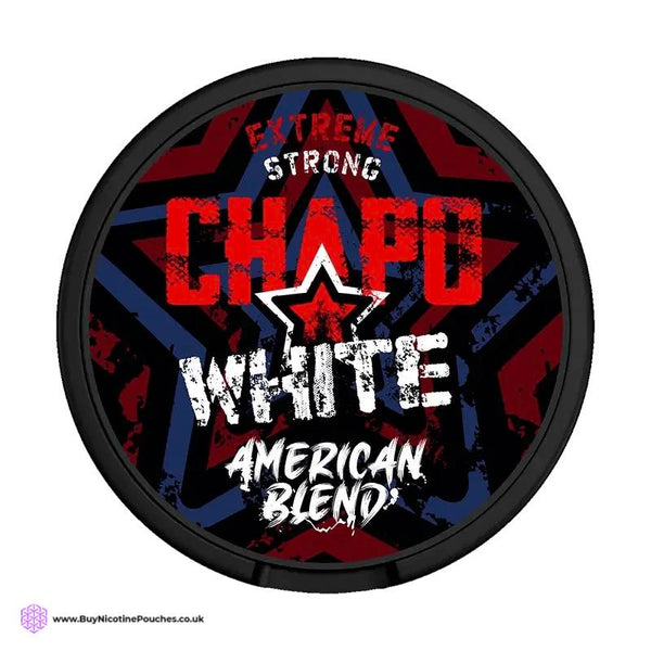 American Blend Danger Strong Nicotine Pouches by Chapo White