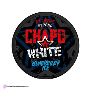 Blueberry Ice Danger Strong Nicotine Pouches by Chapo White