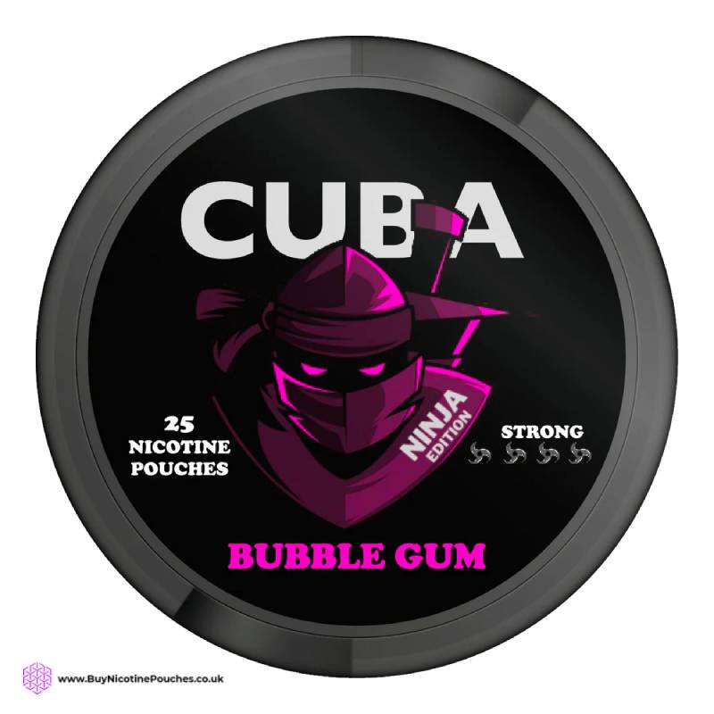 Bubblegum Ninja Black Nicotine Pouches by Cuba