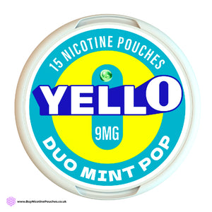 Duo Mint Pop 9MG Nicotine Pouches by Yello