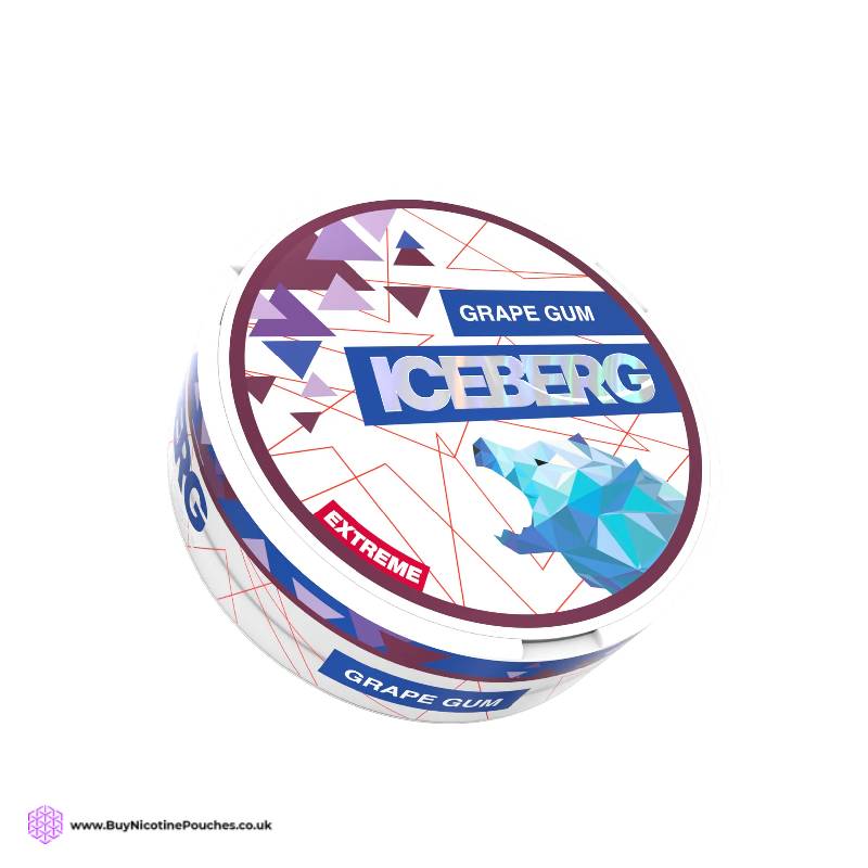 Grape Gum Extreme Nicotine Pouches by Iceberg