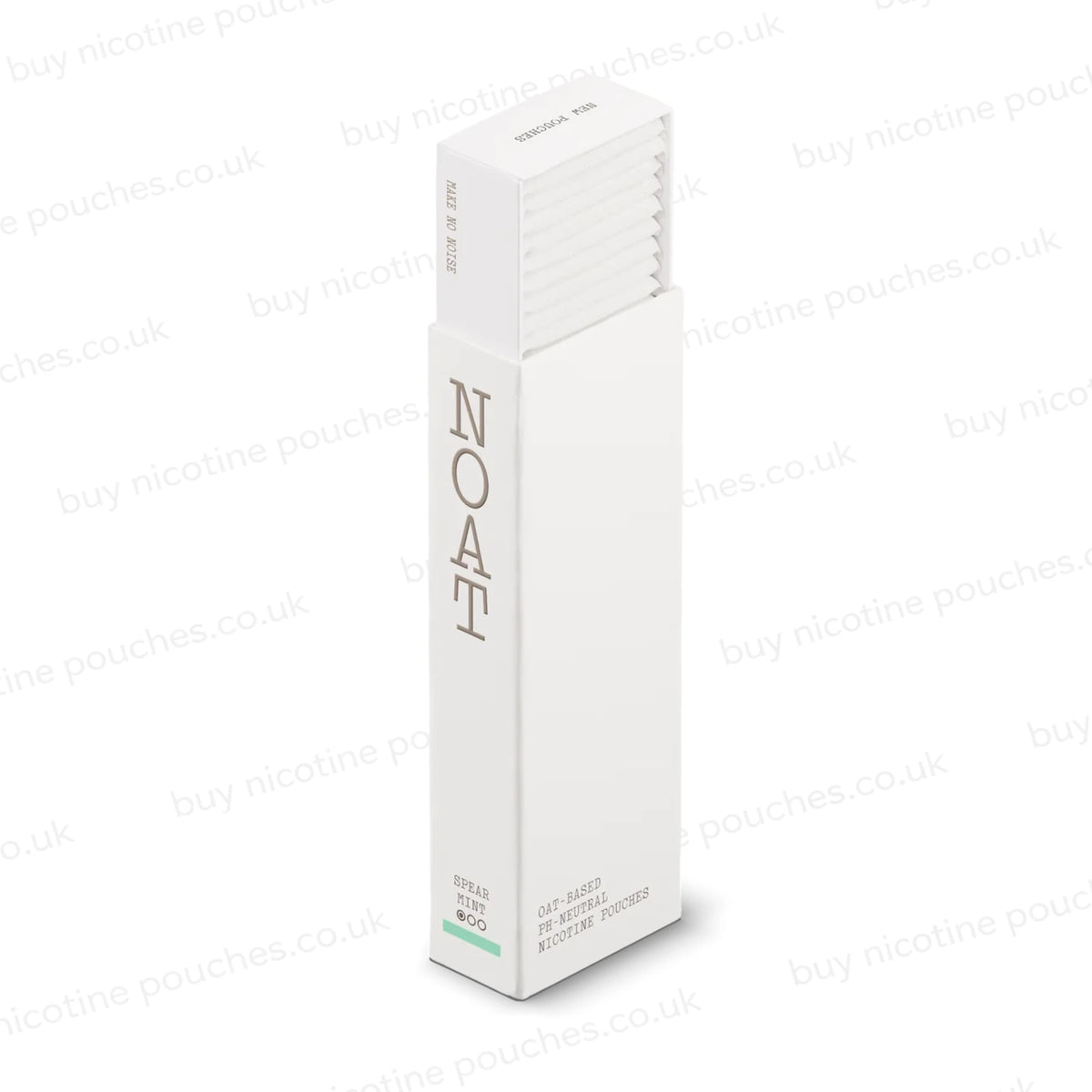 'NOAT Spearmint' branded product on a white background, side angle.