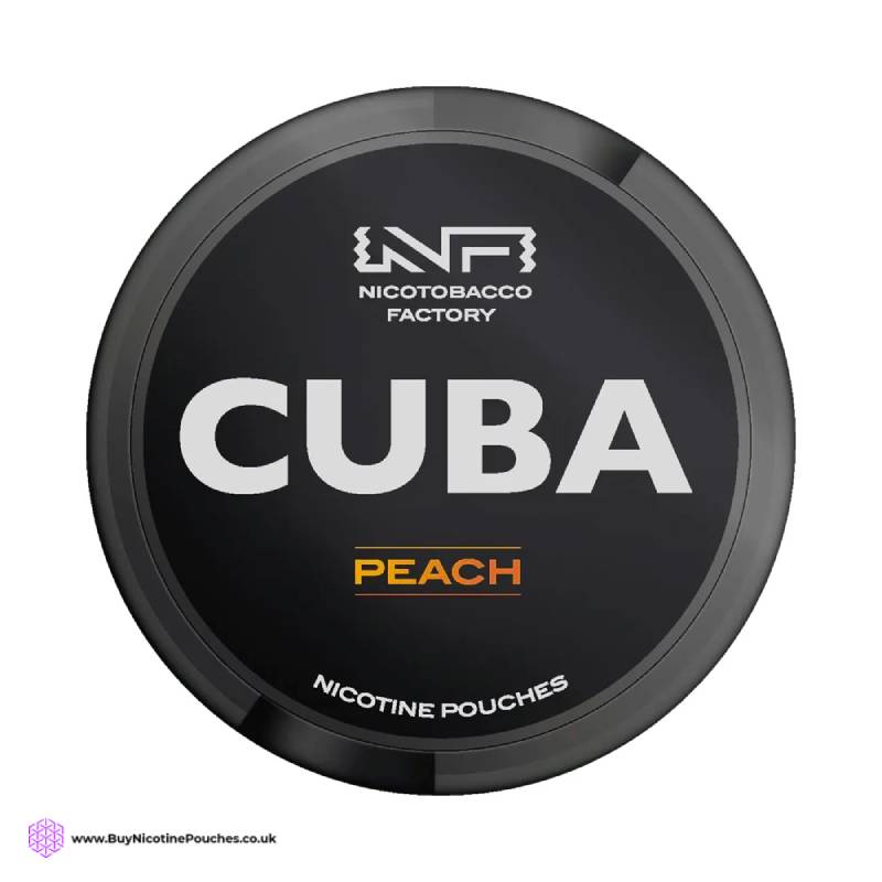 Peach Nicotine Pouches by Cuba Black