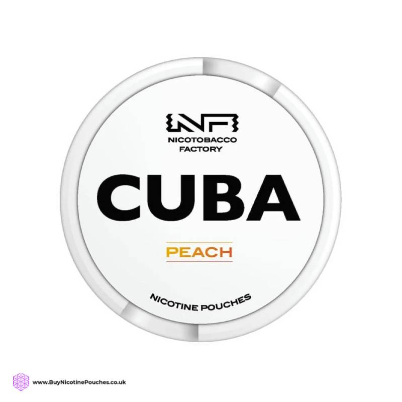 Peach Nicotine Pouches by Cuba White