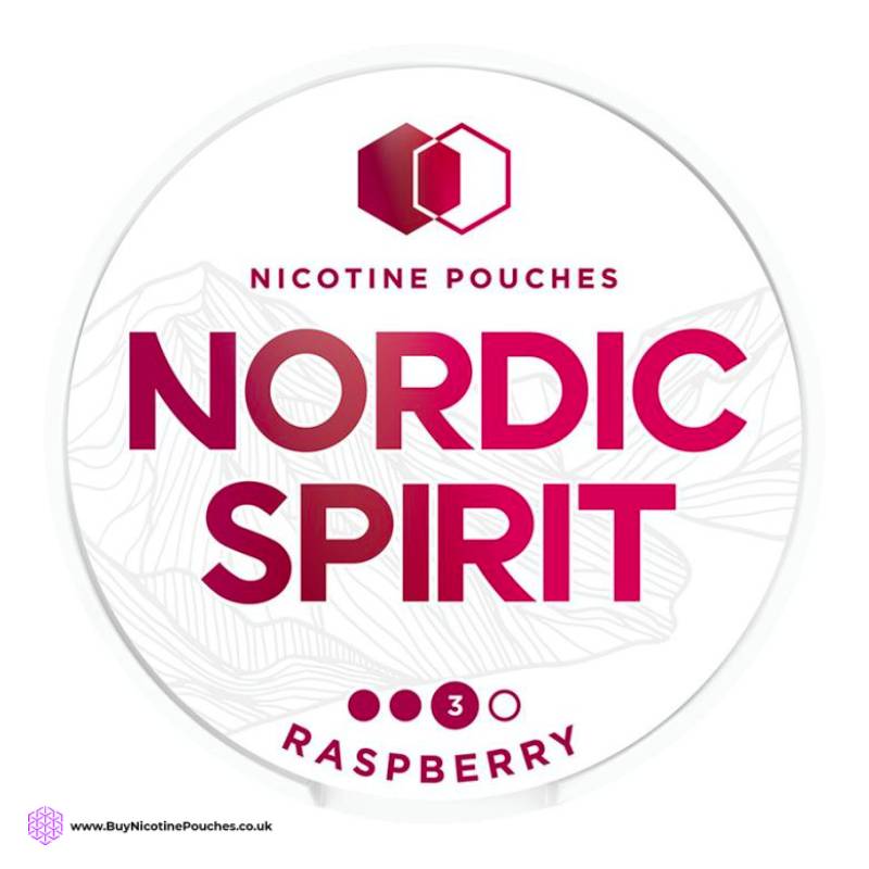 Raspberry 3 Dots Nicotine Pouches by Nordic Spirit