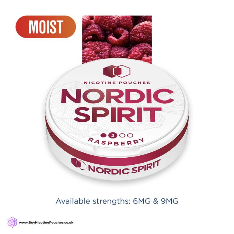 Raspberry Nicotine Pouches by Nordic Spirit 2Dot