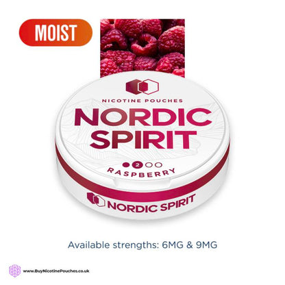 Raspberry Nicotine Pouches by Nordic Spirit 2Dot