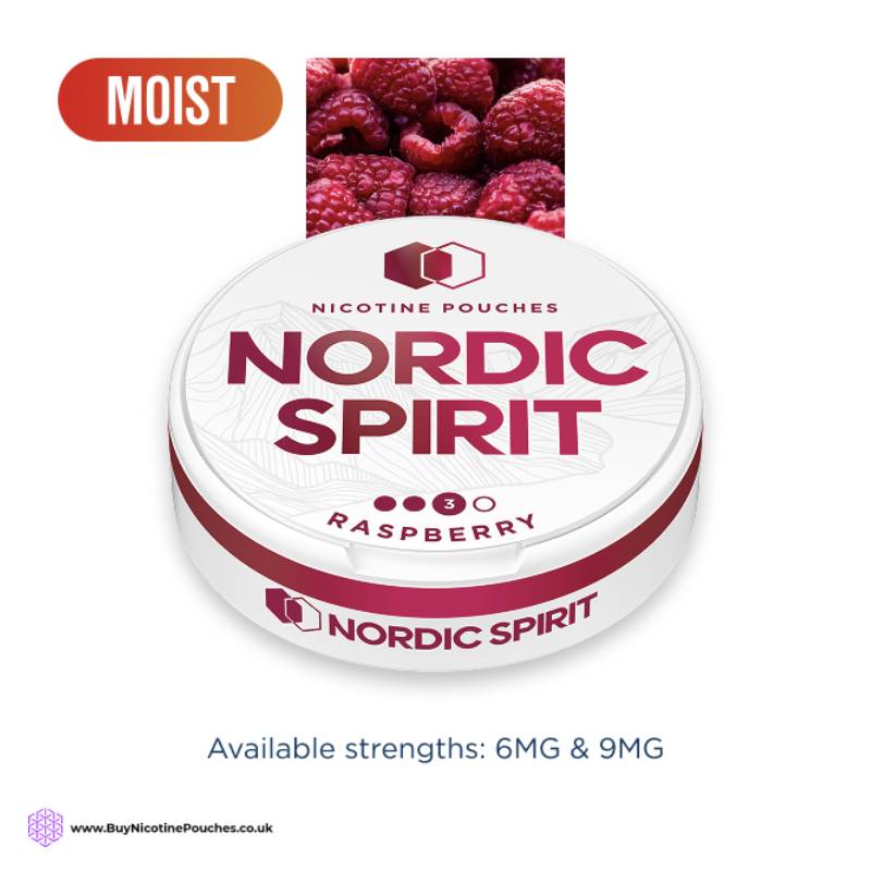 Raspberry Nicotine Pouches by Nordic Spirit 3Dot