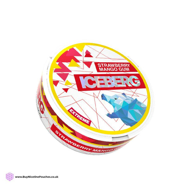Strawberry Mango Gum Extreme Nicotine Pouches by Iceberg