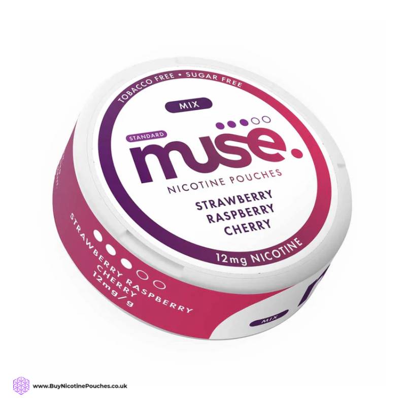 Strawberry Raspberry Cherry Nicotine Pouches by Muse