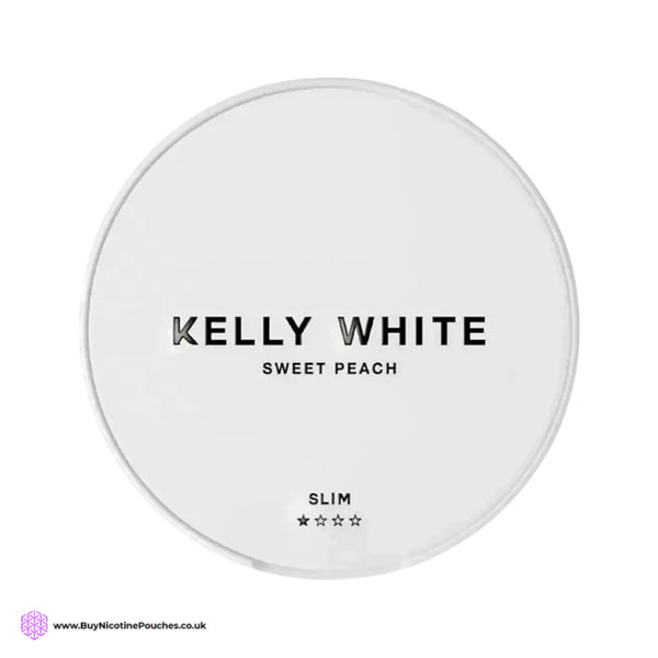 Sweet Peach Slim Nicotine Pouches by Kelly White