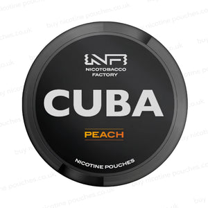 Peach Black Nicotine Pouches by Cuba