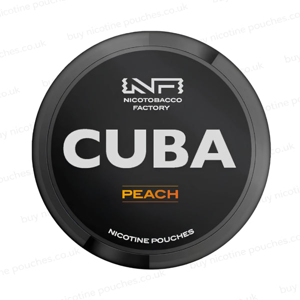 Peach Black Nicotine Pouches by Cuba