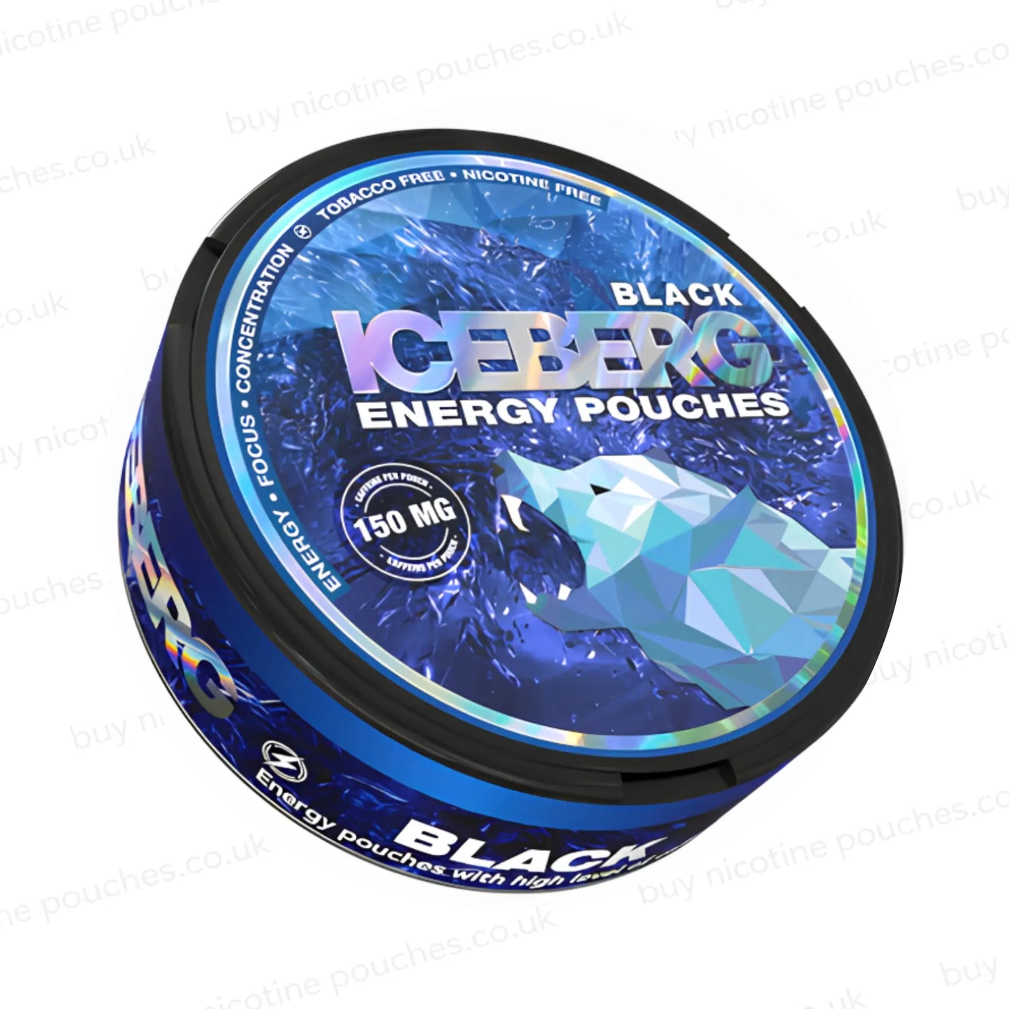 Black Energy Caffeine Pouches by Iceberg