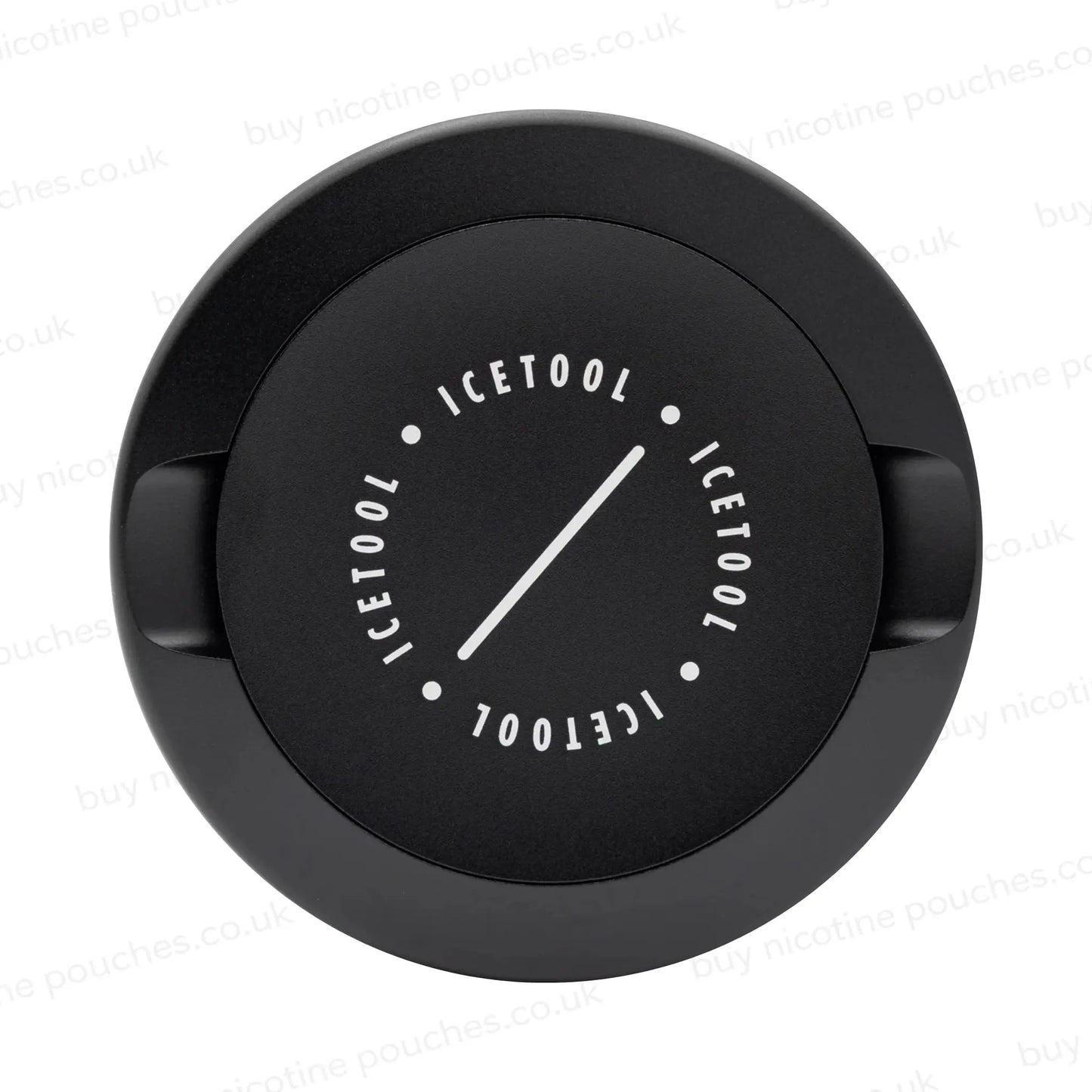 Black circular container with Icetool branding.