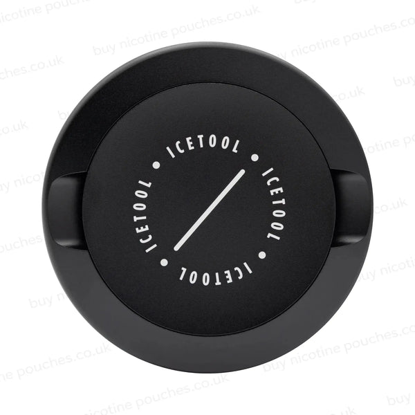 Black circular container with Icetool branding.