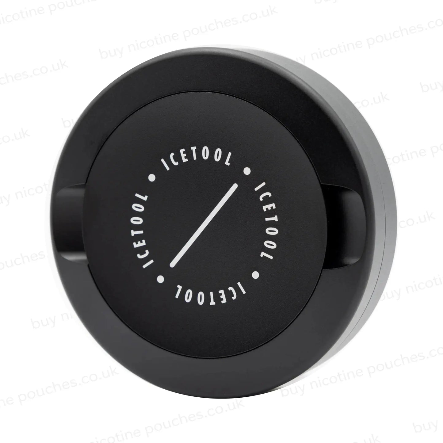 Black circular container with Icetool branding.