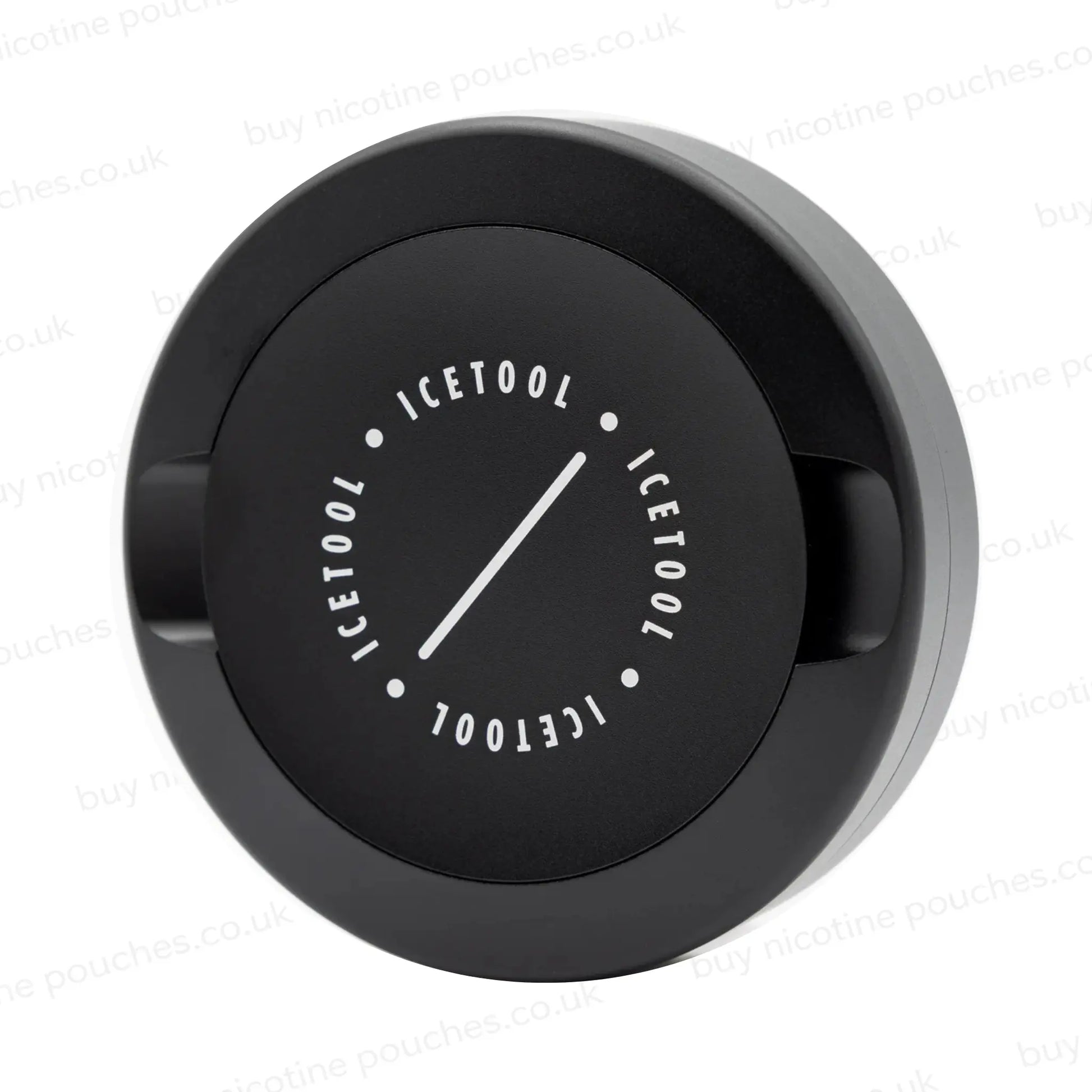 Black circular container with Icetool branding.