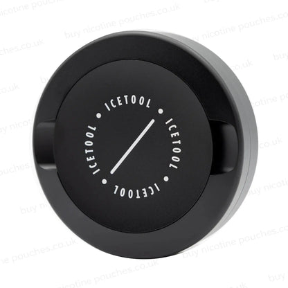 Black circular container with Icetool branding.