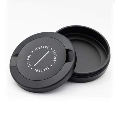 Black circular container with Icetool branding.