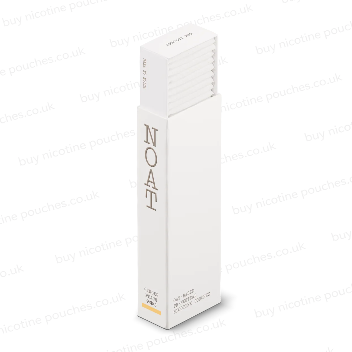 White NOAT Ginger Peach branded product on a white background, side shot